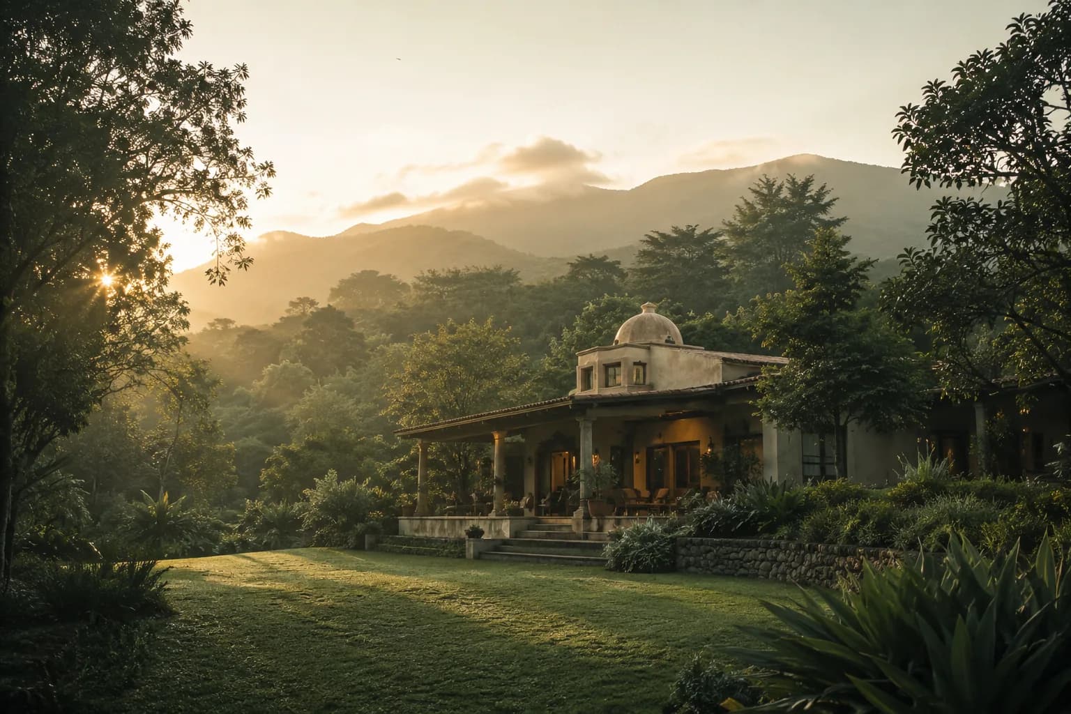 The NEXUS retreat house and garden in Mexico